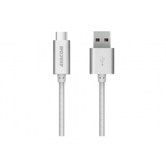 AVACOM TPC-100S Kábel USB na USB Type-C, 100 cm, strieborný