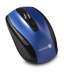 CONNECT IT Bezdrôtová optická myš, modrá