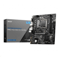 BAZAR - MSI MB Sc LGA1700 PRO H610M-G DDR4, Intel H610, 2xDDR4, 1xDP, 1xHDMI, 1xVGA, mATX - Po opravě (Bez příšlušenství BAZAR - MSI MB Sc LGA1700 PRO H610M-G DDR4, Intel H610, 2xDDR4, 1xDP, 1xHDMI, 1xVGA, mATX - Po opravě (Bez příšlušenství