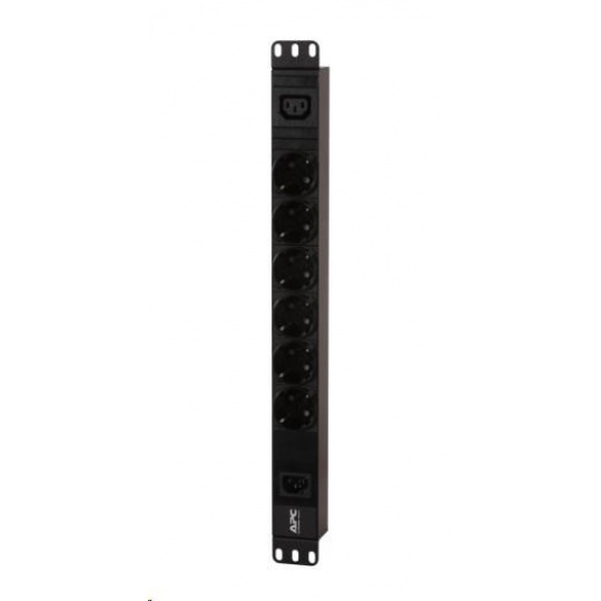 APC Easy PDU, Basic, 1U, 10A, 230V, (6) Schuko a (1) C13, IEC C14 (2.5m)