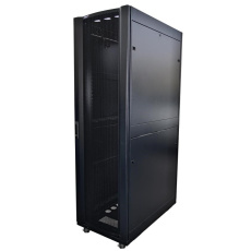 LEXI-Net 19" stojanový rozvaděč 42U 600x1000 rozebiratelný, kolečka, 1000kg, perforované dveře, černý LEXI-Net 19" stojanový rozvaděč 42U 600x1000 rozebiratelný, kolečka, 1000kg, perforované dveře, černý