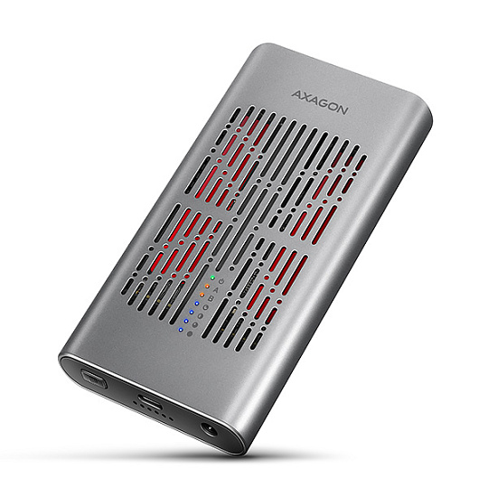 AXAGON EEM2-20GD, USB-C 20Gbps externý box pre dva M.2 NVMe SSD s funkciou klonovania