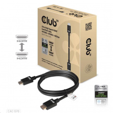 Club3D Adaptér HDMI 2.1 Ultra Rychlý HDMI™ Certifikovaný 4K120Hz, 8K60Hz, 48Gbps (M/M 1.5 m/4.92 ft), 28 AWG Club3D Adaptér HDMI 2.1 Ultra Rychlý HDMI™ Certifikovaný 4K120Hz, 8K60Hz, 48Gbps (M/M 1.5 m/4.92 ft), 28 AWG