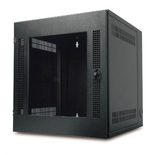 APC NetShelter WX 13U so závitovými otvormi Vertikálna montážna lišta Sklenené predné dvere čierne