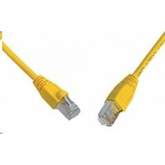 Solarix Patch kábel CAT5E SFTP PVC 7m žltý odolný proti zaseknutiu C5E-315YE-7MB