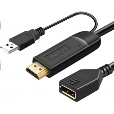 Adaptér HDMI PremiumCord 2.0 na DisplayPort 1.2 rozlíšenia 4K@60Hz 25cm Adaptér HDMI PremiumCord 2.0 na DisplayPort 1.2 rozlíšenia 4K@60Hz 25cm