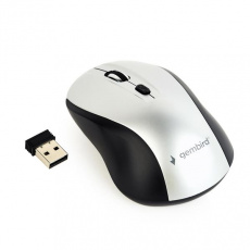 Myš GEMBIRD MUSW-4B-02-BS, čierno-strieborná, bezdrôtová, USB nano prijímač Myš GEMBIRD MUSW-4B-02-BS, čierno-strieborná, bezdrôtová, USB nano prijímač