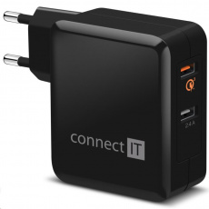 PRIPOJTE RÝCHLE NABÍJANIE 3.0 nabíjací adaptér 2x USB (3,4 A), QC 3.0, čierna PRIPOJTE RÝCHLE NABÍJANIE 3.0 nabíjací adaptér 2x USB (3,4 A), QC 3.0, čierna