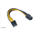 AKASA redukčný kábel zo 6pin PCIe na 8pin ATX 12V, 15cm
