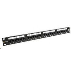 Solarix Patch panel 24 x RJ45 CAT6 UTP 350 MHz čierny 1U SX24-6-UTP-BK Solarix Patch panel 24 x RJ45 CAT6 UTP 350 MHz čierny 1U SX24-6-UTP-BK
