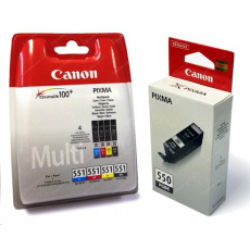 Canon BJ CARTRIDGE PGI-550/CLI-551 PGBK/C/M/Y/BK/GY Multi Pack Canon BJ CARTRIDGE PGI-550/CLI-551 PGBK/C/M/Y/BK/GY Multi Pack