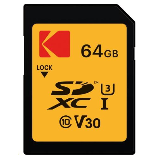 Kodak paměťová SD karta 64GB UHS-I U3 V30 Ultra Kodak paměťová SD karta 64GB UHS-I U3 V30 Ultra