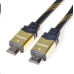 PREMIUMCORD Gold HDMI High Speed + Ethernet kábel (v1.4), opletené, pozlátené konektory, 2 m