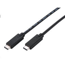 C-TECH kabel USB 3.2, Type-C (CM/CM), PD 100W, 20Gbps, 2m, černý C-TECH kabel USB 3.2, Type-C (CM/CM), PD 100W, 20Gbps, 2m, černý