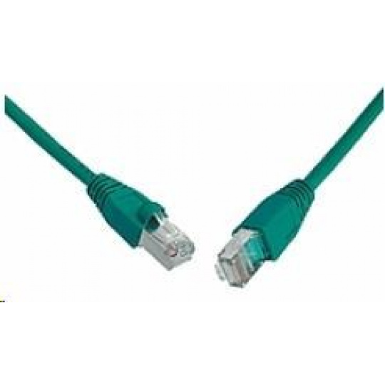 Solarix Patch kábel CAT6 SFTP PVC 10m zelený odolný proti zachyteniu C6-315GR-10MB