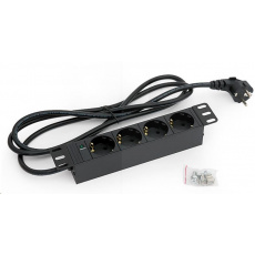 TRITON 10" rozvádzač 4x230V DIN- 2m, čierny TRITON 10" rozvádzač 4x230V DIN- 2m, čierny