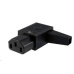 Napájací konektor PREMIUMCORD 230 V pre kábel (samica, IEC C14), uhlový