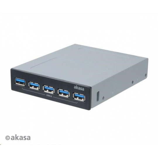 AKASA HUB USB InterConnect Pro 5S, pozícia do 3,5", 5x USB 3.0, interné