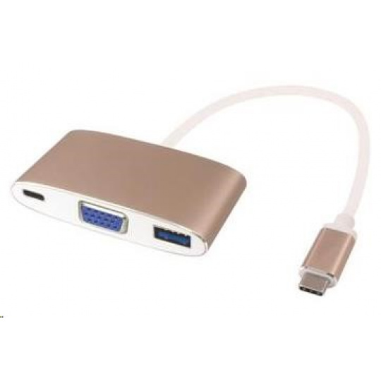 Prevodník PREMIUMCORD USB3.1 na VGA + USB3.0 + PD