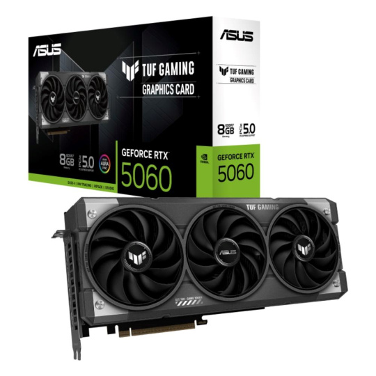 ASUS VGA NVIDIA GeForce RTX 5060 TUF GAMING 8GB, 8GB GDDR7, 3xDP, 1xHDMI ASUS VGA NVIDIA GeForce RTX 5060 TUF GAMING 8GB, 8GB GDDR7, 3xDP, 1xHDMI