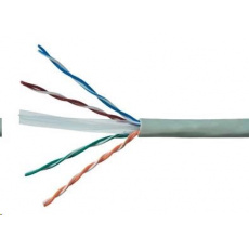 UTP kabel PlanetElite, Cat6, drát, PVC, šedý, 305m