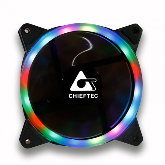 Obojstranný kruhový ventilátor CHIEFTEC AF-12RGB so 6-pinovým konektorom pre modely GL/GP