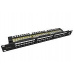 Solarix Patch panel 24 x RJ45 CAT6 UTP s prepojovacou lištou 1U SX24L-6-UTP-BK-N