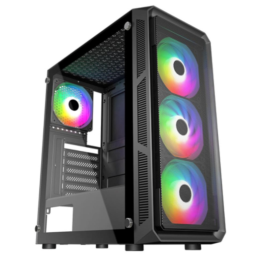 BAZAR - VeinX case HERMES MESH Mid Tower, ATX, 1xUSB 3.0, 2xUSB 2.0, 4x ARGB Fan, ARGB Controller, černá, poškozený obal BAZAR - VeinX case HERMES MESH Mid Tower, ATX, 1xUSB 3.0, 2xUSB 2.0, 4x ARGB Fan, ARGB Controller, černá, poškozený obal