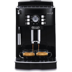 DeLonghi ECAM 21.117.B automatický kávovar, 15 bar, vestavěný mlýnek, dva šálky najednou, tryska na páru, černý