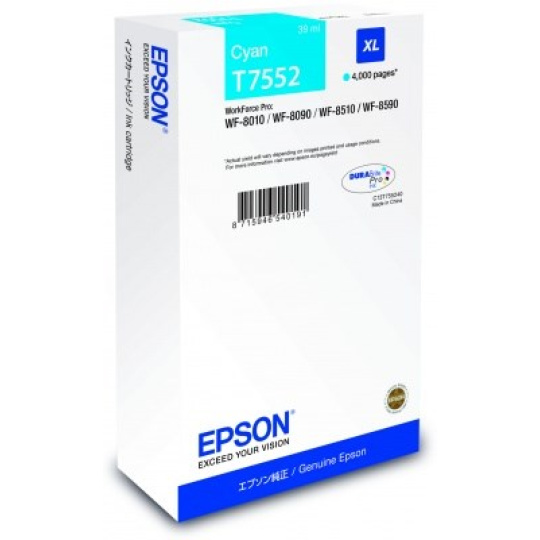 Atramentová kazeta EPSON WF-8xxx Series XL Yellow - 4000str. (39 ml)