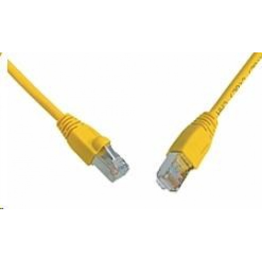 Solarix Patch kábel CAT6 SFTP PVC 10m žltý odolný proti zachytávaniu C6-315YE-10MB