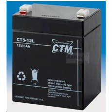 Batéria - CTM CT 12-5L (12V/5Ah - Faston 250), životnosť 5 rokov Batéria - CTM CT 12-5L (12V/5Ah - Faston 250), životnosť 5 rokov