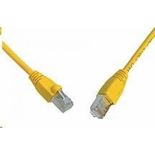 Solarix Patch kábel CAT5E SFTP PVC 10m žltý odolný proti zaseknutiu C5E-315YE-10MB