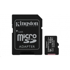 Karta Kingston 512GB micSDXC Canvas Select Plus 100R A1 C10 + adaptér SD
