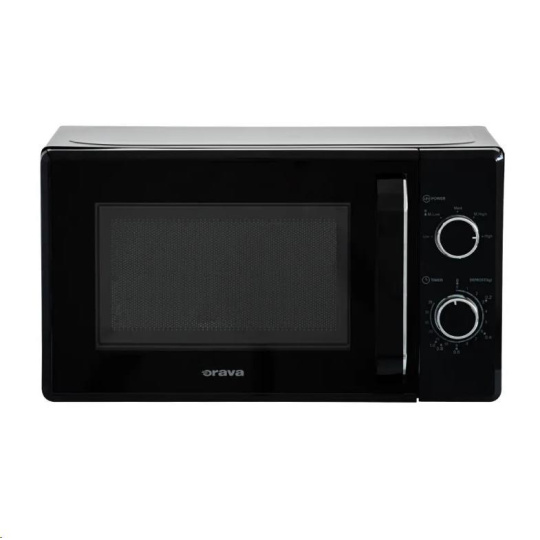 Orava Miwa-1B mikrovlnná trouba 700 W, 20 l, otočný talíř s průměrem 25,5 cm, černá