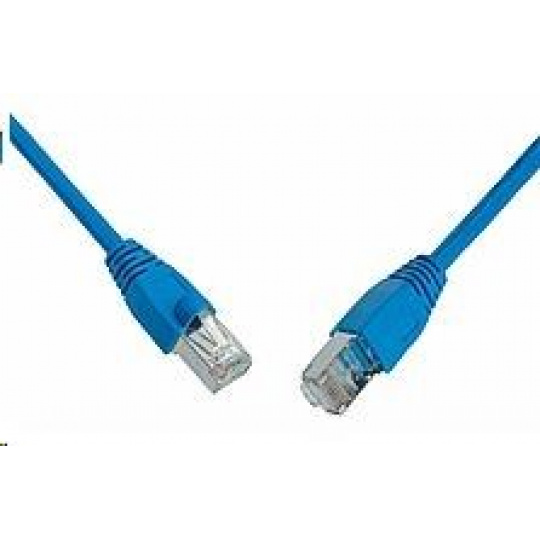 Solarix Patch kábel CAT5E SFTP PVC 3m modrý odolný proti zaseknutiu C5E-315BU-3MB