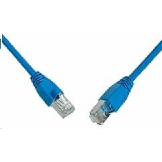 Solarix Patch kábel CAT6 SFTP PVC 0,5m modrý odolný proti zachyteniu C6-315BU-0,5MB