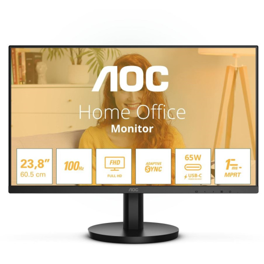 AOC MT IPS LCD WLED 23,8" 24B3CA2 - IPS panel, 100Hz, 1920x1080, HDMI, USB-C, USB 3.2, repro