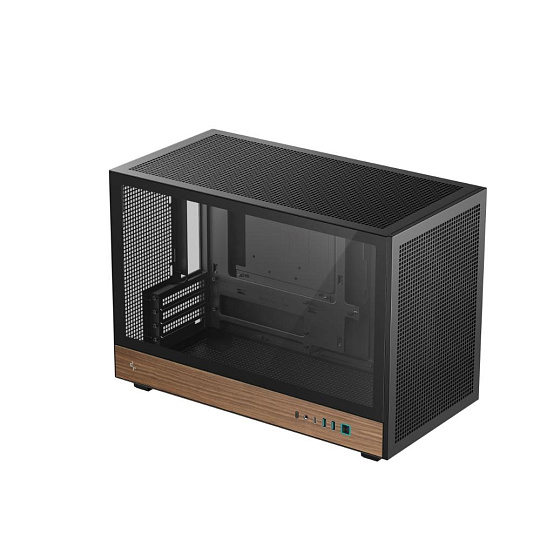 DEEPCOOL Case CH260 WOOD, mATX, Průhledná bočnice, černo-dřevěná DEEPCOOL Case CH260 WOOD, mATX, Průhledná bočnice, černo-dřevěná