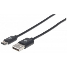 MANHATTAN kábel Hi-Speed USB-C, C Male / A Male, 3 m, čierny MANHATTAN kábel Hi-Speed USB-C, C Male / A Male, 3 m, čierny