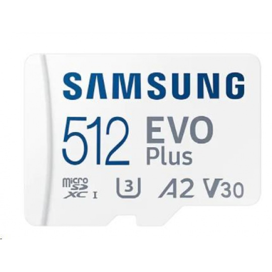 Karta Samsung micro SDXC 512 GB EVO Plus + SD adaptér