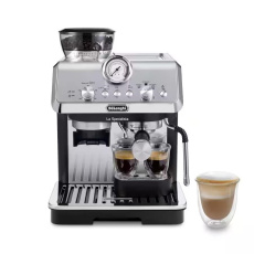 DeLonghi La Specialista Arte pákový kávovar, 1400 W, vestavěný mlýnek, parní tryska MyLatte DeLonghi La Specialista Arte pákový kávovar, 1400 W, vestavěný mlýnek, parní tryska MyLatte