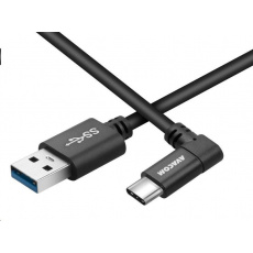 Dátový a nabíjací kábel USB - USB Type-C, 100 cm, 90° konektor, čierny Dátový a nabíjací kábel USB - USB Type-C, 100 cm, 90° konektor, čierny