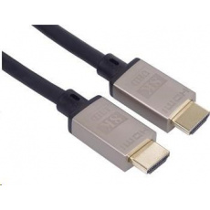 Kábel HDMI PREMIUMCORD 2.1 vysokorýchlostný + ethernetový kábel 8K@60Hz, 4K@120Hz, pozlátené konektory, 1 m Kábel HDMI PREMIUMCORD 2.1 vysokorýchlostný + ethernetový kábel 8K@60Hz, 4K@120Hz, pozlátené konektory, 1 m