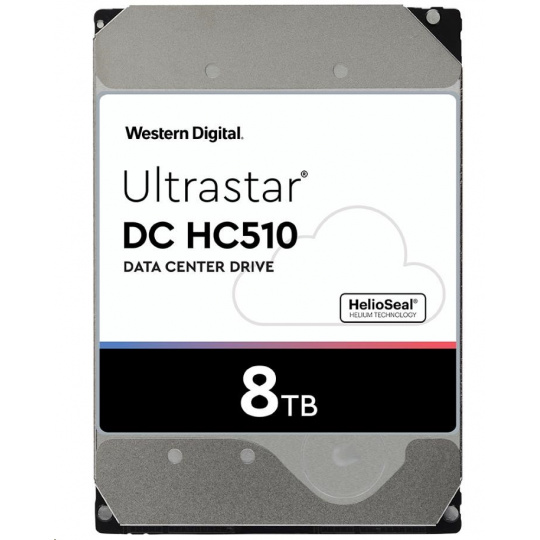 Western Digital Ultrastar® HDD 8TB (HUH721008AL5201) DC HC510 3.5in 26.1MM 256MB 7200RPM SAS 512E TCG (GOLD SAS)