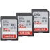 SanDisk SDHC karta 32GB Ultra (R:120/W:120 MB/s, UHS-I, C10), 3-Pack
