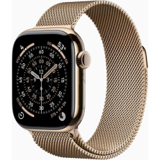 Apple Watch Series 11 GPS + Cellular 42mm Gold Titanium Case with Gold Milanese Loop Apple Watch Series 11 GPS + Cellular 42mm Gold Titanium Case with Gold Milanese Loop