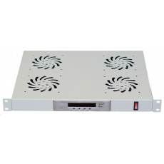 LEXI-Net 19" ventilační jednotka 1U, 4 ventilátory, LCD, digitální termostat, hloubka 350mm, šedá LEXI-Net 19" ventilační jednotka 1U, 4 ventilátory, LCD, digitální termostat, hloubka 350mm, šedá