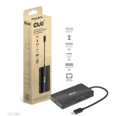 Club3D Dokovací stanice USB-C 7v1, 2xDP, 2xUSB-C, 2xUSB, 1xRJ45, černá Club3D Dokovací stanice USB-C 7v1, 2xDP, 2xUSB-C, 2xUSB, 1xRJ45, černá