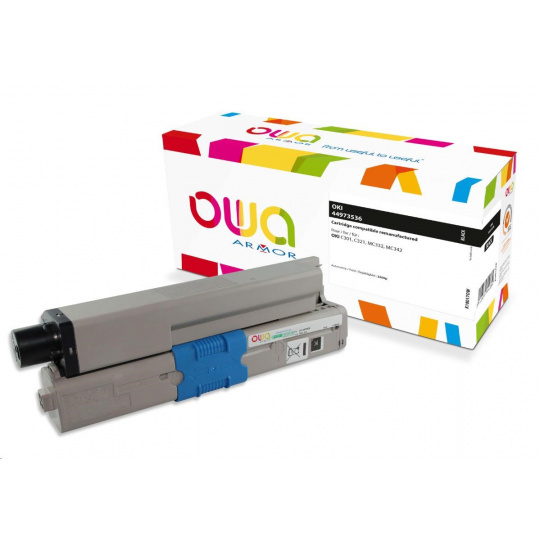 OWA Armor toner pre OKI C301, C321, MC332, MC342, 2200p, 44973536, čierny/čierny